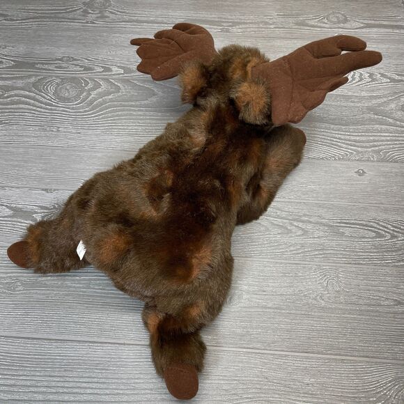 Vintage 1992 MJC PurrFection Moose Plush 20in Brown Floppy Laying Stuffed Animal - Picture 4 of 12